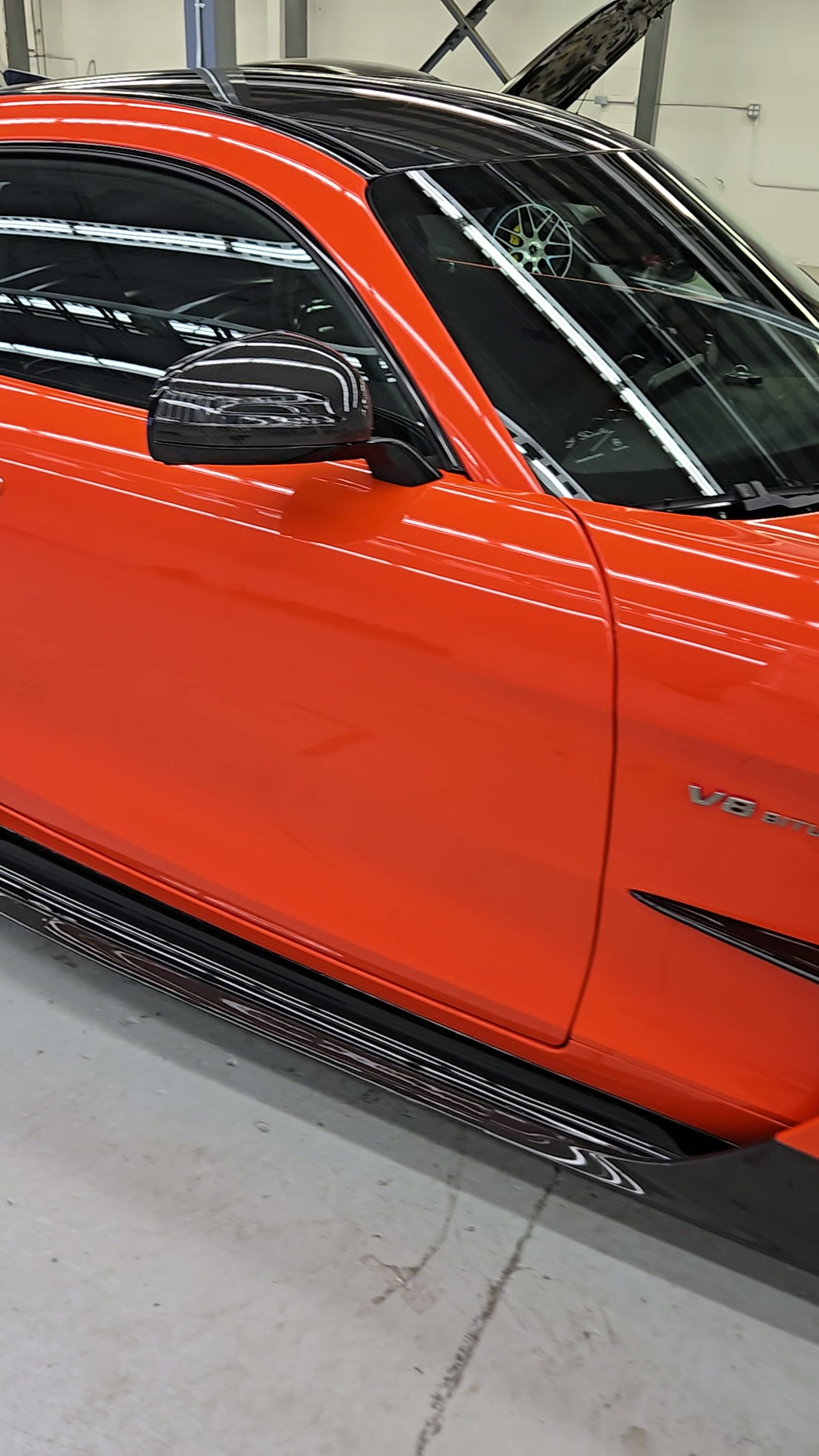 Orange Mercedes-AMG GT finished in colour paint protection film